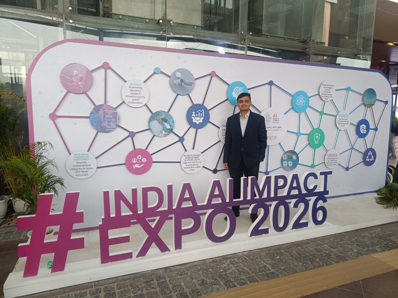 Rutvik Swami interacting with leaders at AI Impact Summit Delhi